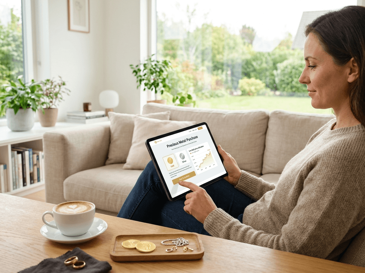 Digitaler Ankauf von Edelmetallen und Zahngold
